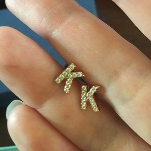 Rose gold initial earrings